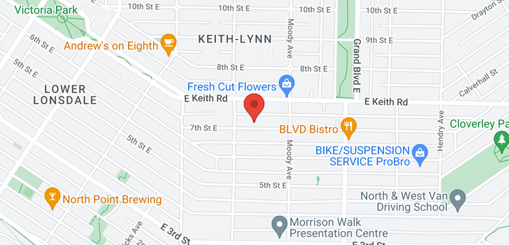 map of 522 E 7TH STREET